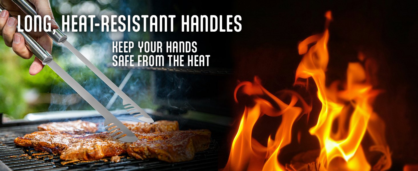 Long, Heat-Resistant Handles